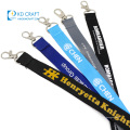 Free sample cheap custom polyester adjustable silk screen printed lanyard for football team